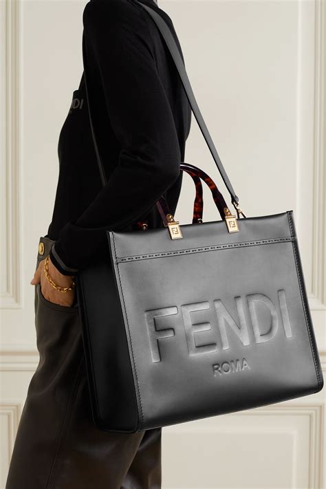 large fendi bags|Fendi black tote bag.